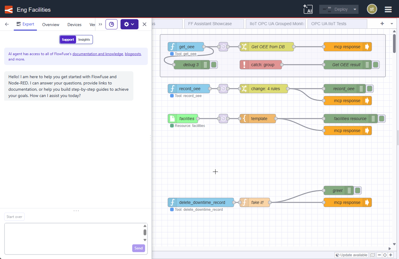 FlowFuse Expert with flows in context